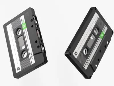 Cassette Tape - TDK D90 1986-1987 US - No Case 3D model