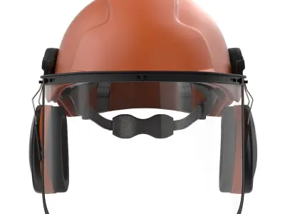 Safety Helmet 2 Orange 3D model