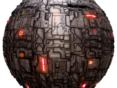 PBR Seamless Sci-Fi Texture 05 Low-poly 3D model