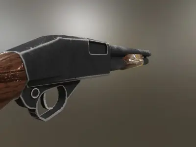 Shotgun Remington M870 3D model Low-poly 3D model