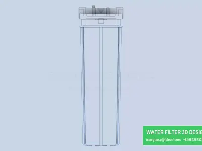 Big Blue Water Filter Housing 20 Inch High Flow Water Filter 3D model