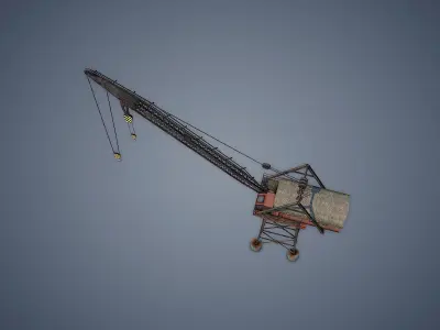 Dock crane Low-poly 3D model get