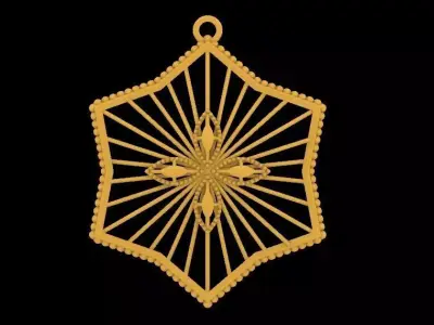 Pendant necklace design earring 3D print model