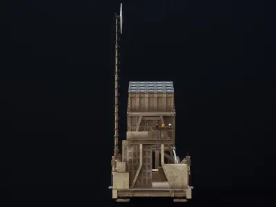 Iron Dome Air Defense System PBR 3D model