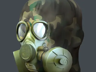 Helmet 3d model military combat Military Low-poly Low-poly 3D model 21