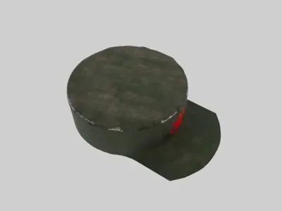 Military hat old  Low-poly 3D model