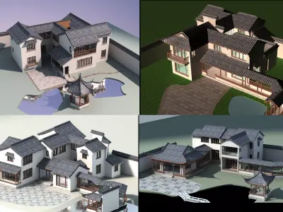 Chinese Style Architecture 3D model 32