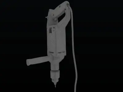 Drill High Poly hammer 3D model