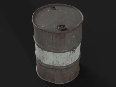 Oil Drum Low-poly 3D model buy