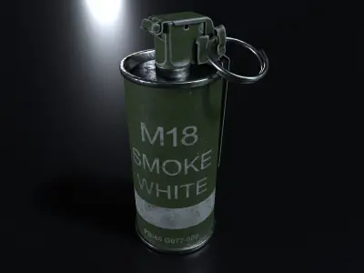 Smoke Grenade Low-poly 3D model get