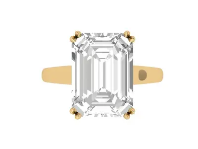 Emerald Radiant Ring 3D print model 3