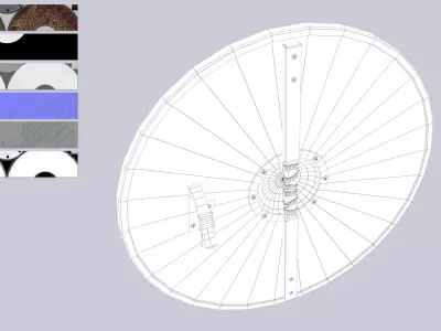 Viking shield Low-poly 3D model 4