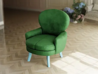 Furniture Accent Chairs Bohemian 009 Low-poly 3D model