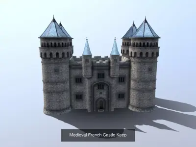 Modular French Castle Collection 3D Model Pack