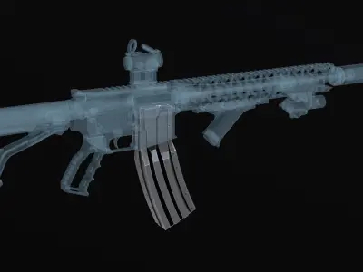 Surefire MAG5-60 Stanag magazine M4 AR Low-poly 3D model