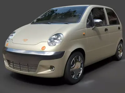 Daewoo Damas Microvan - Detailed 3D Model 3D model
