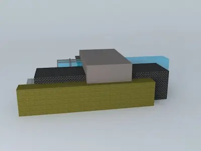 Exterior of commercial complex Free 3D model