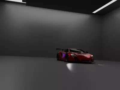 lowpoly racing car  3D model