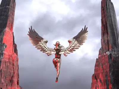 Angel mountain Sculpture 3D model