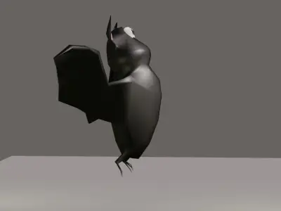 Simple bat Low-poly 3D model