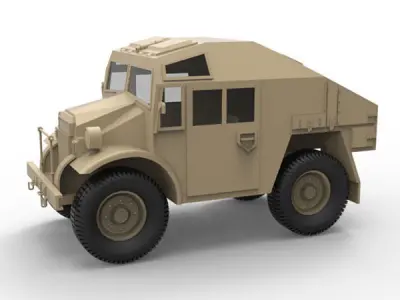  Canadian military pattern truck Low-poly 3D model