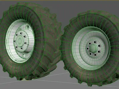 Tractor wheelset 3D model