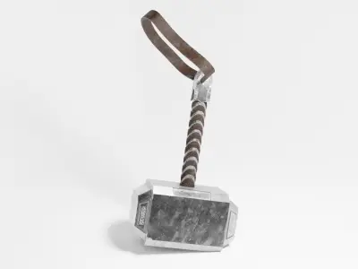Thor s Hammer Mjolnir Low-poly 3D model