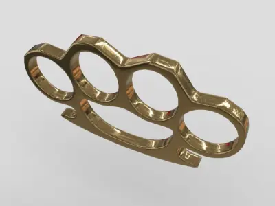 Brass Knuckles Low-poly 3D model purchase