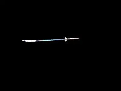 Sword Katana Low Poly Mesh Free low-poly 3D model