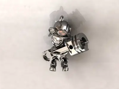 cartoon robots piston 45 3D print model
