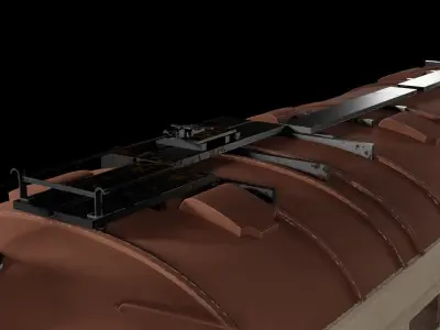 Japanese retro train 3D model