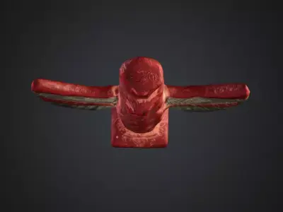 Tlingit Totem V2 - Low-poly 3D Model with PBR and 2K Textures Free low-poly 3D model