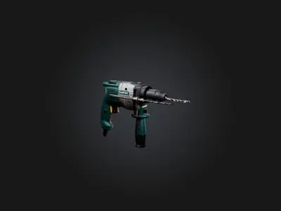 Hammer Drill Low-poly 3D model