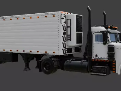 PETERBILT refrigerated semi-trailer 3D print model