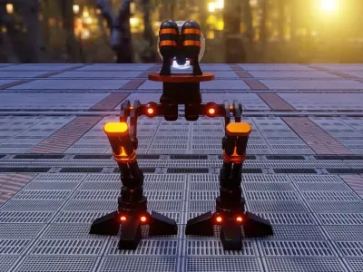 Mech Robot Low-poly 3D model get