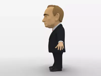   Cartoon Vladimir Putin Low-poly 3D model