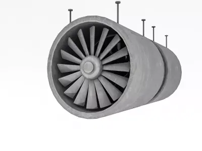 Tunnel Ventilation Fan Model Low-poly 3D model purchase