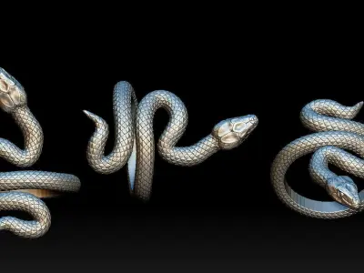 Snake Ring 3D print model 3D print model