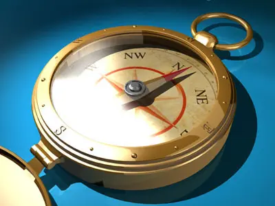 Old compass 3D model buy