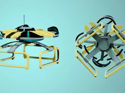 Warehouse Drone  Low-poly 3D model