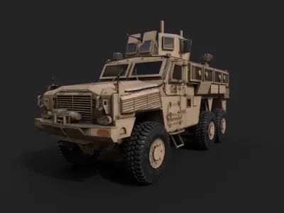 RG-33 MRAP Mine Resistant Vehicle Low-poly 3D model