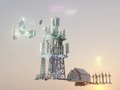 Cell Tower Kit 3D model