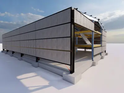 Warehouse-Warehouse Building 3D model 4