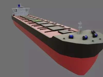 Ship Bulk Carrier - Cargo - Navio Graneleiro Low-poly 3D model