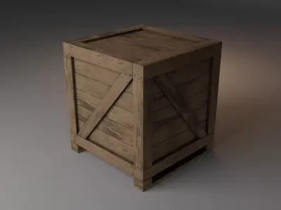 wooden crate Low-poly 3D model from CGTrader