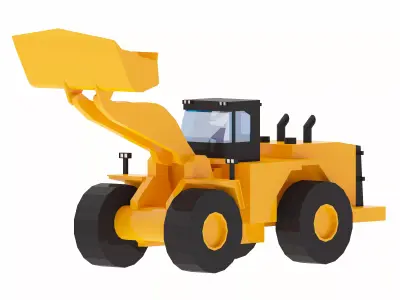 Loader Construction L929 Simplified Low-poly 3D model