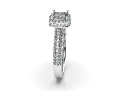 solitaire with ring sizes  8 part S70 3D print model