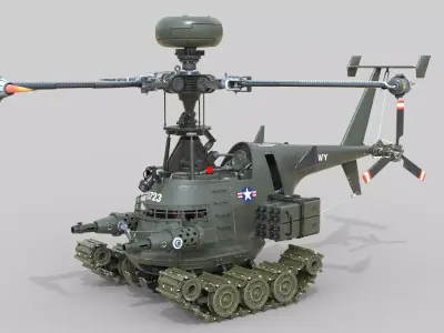 AeroViper VT 0723  Hybrid Assault HeliTank 3D model
