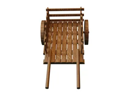 Free Medieval Wooden Cart  Low Poly Game Ready PBR Oak Wagon Free 3D model