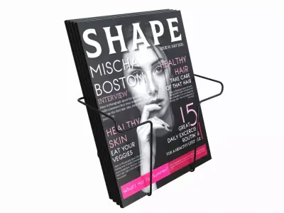 Store wire magazine holder for slatwall pegboard gridwall 3D model